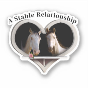 Sticker Saint-Valentin pour les amoureux des chevaux