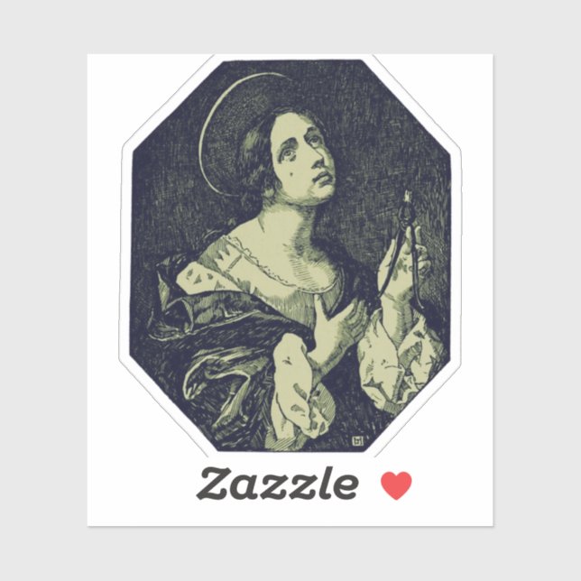 Sticker Sainte Apollonie Vierge et Martyr (Feuille)