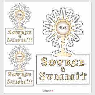 Sticker Sainte Eucharistie : Source et Sommet