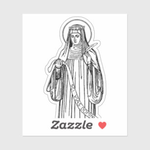 Sticker Sainte Hildegarde de Bingen Mystique Médiévale