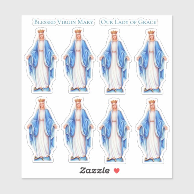 Sticker Sainte Vierge Catholique Sainte Vierge Marie Vinyl (Feuille)