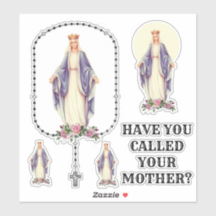 Sticker Sainte Vierge Marie Saint Rosaire