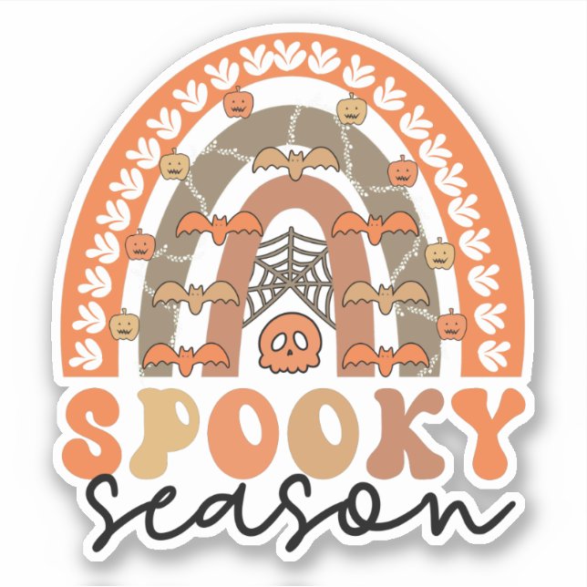 Sticker Saison éffrayante Halloween Rainbow Fall (Devant)