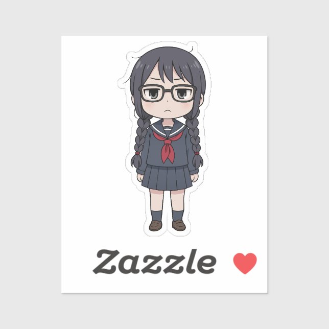 Sticker Saki Yoshida Chibi Dark Manga Art (Feuille)