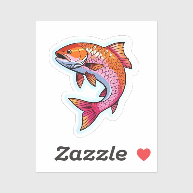 Sticker Salmon  (Feuille)