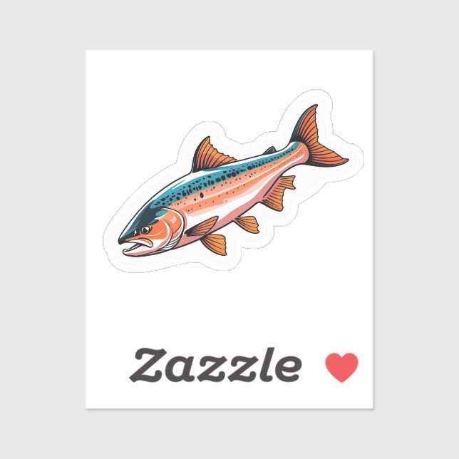 Sticker Salmon  (Feuille)