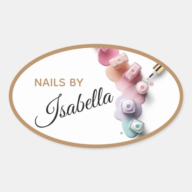 Sticker salon polonais Pastel Nail (Devant)