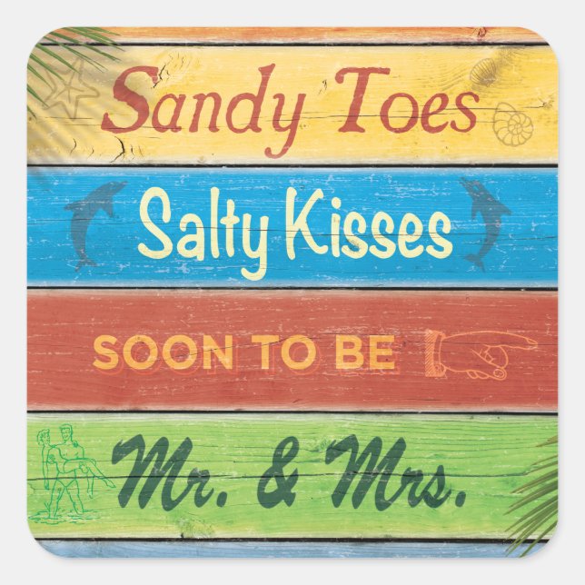 Sticker Salty Kisses Toes Sandy (Devant)