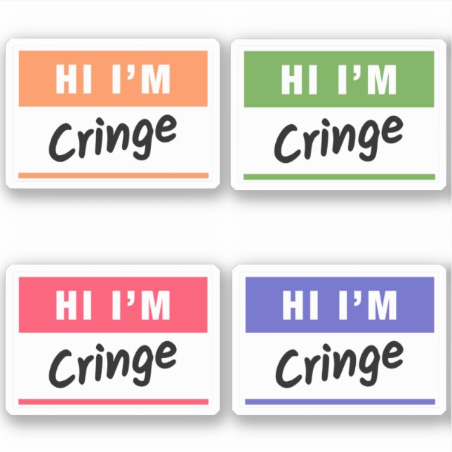 Sticker Salut, je suis Nom de la charnière Balise (Devant)