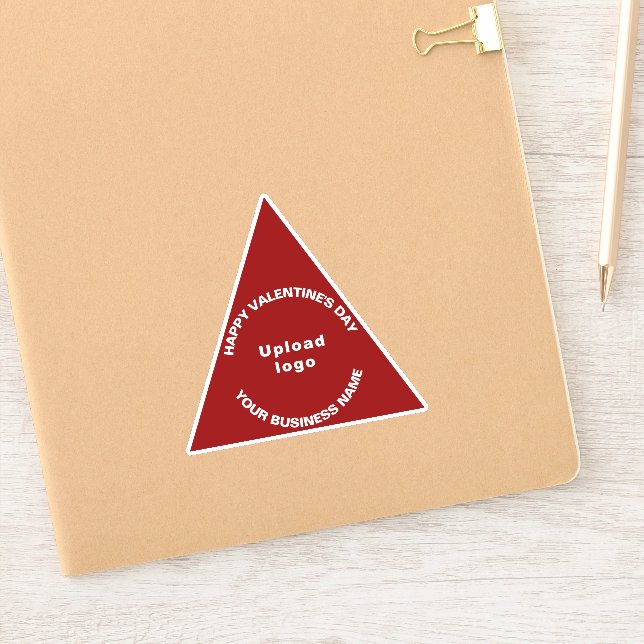 Sticker Salutation de Saint-Valentin sur le triangle rouge (Carnet)