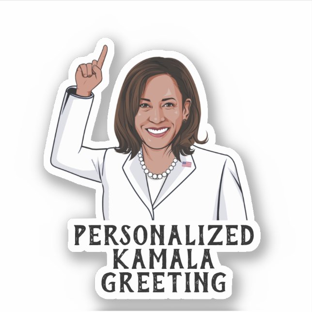 Sticker Salutation Kamala personnalisée (Devant)
