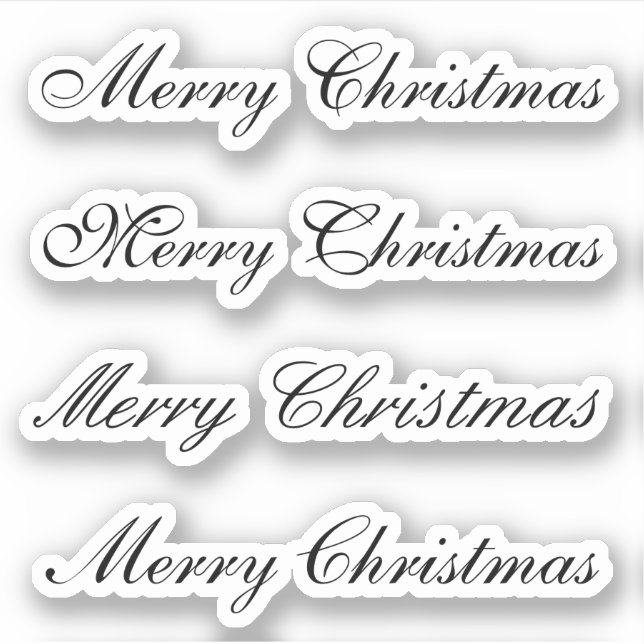 Sticker Salutation personnalisée Kiss-Cut x4 #23 (Joyeux N (Devant)