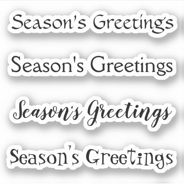 Sticker Salutation personnalisée Kiss-Cut x4 #26 (Greetin  (Devant)