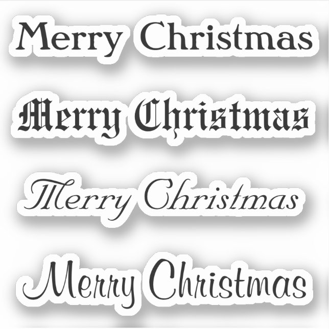 Sticker Salutation personnalisée Kiss-Cut x4 #5 (Joyeux No (Devant)