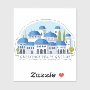 Sticker Salutations de Greece Retro
