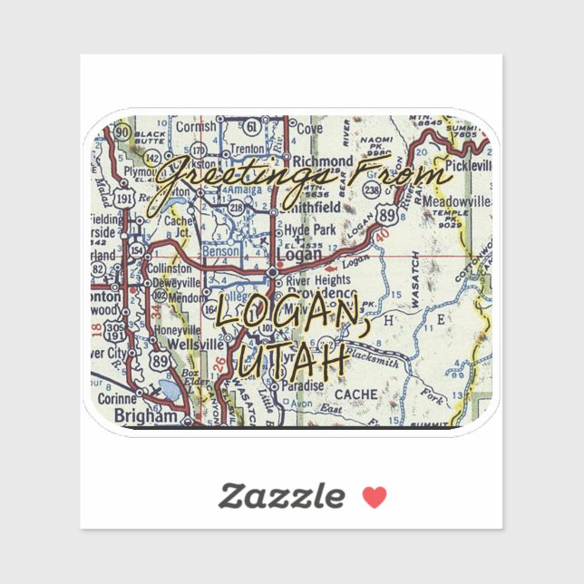 Sticker Salutations De Logan Utah (Feuille)