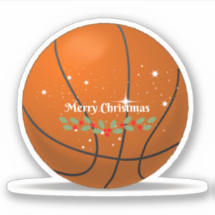 Sticker Salutations de Noël de basket-ball