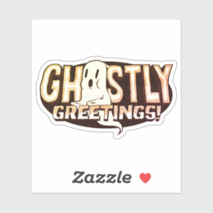 Sticker Salutations Ghoost Halloween Pun drôle