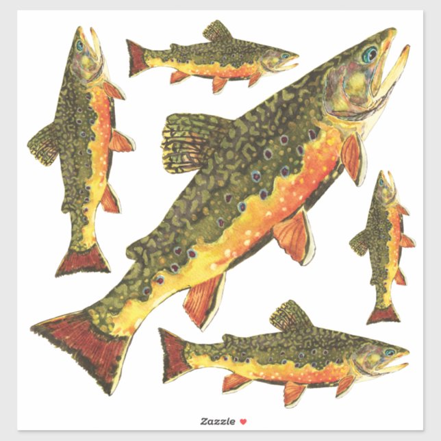 Sticker Salvelinus fontinalis (Feuille)