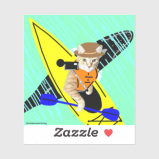 Sticker Sam Le Cat Selfie Kayak