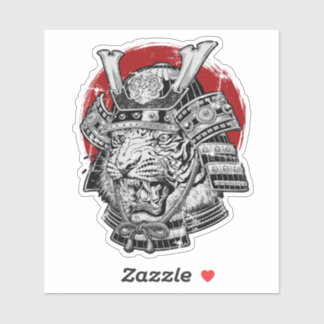Sticker Samurai japonais Tiger
