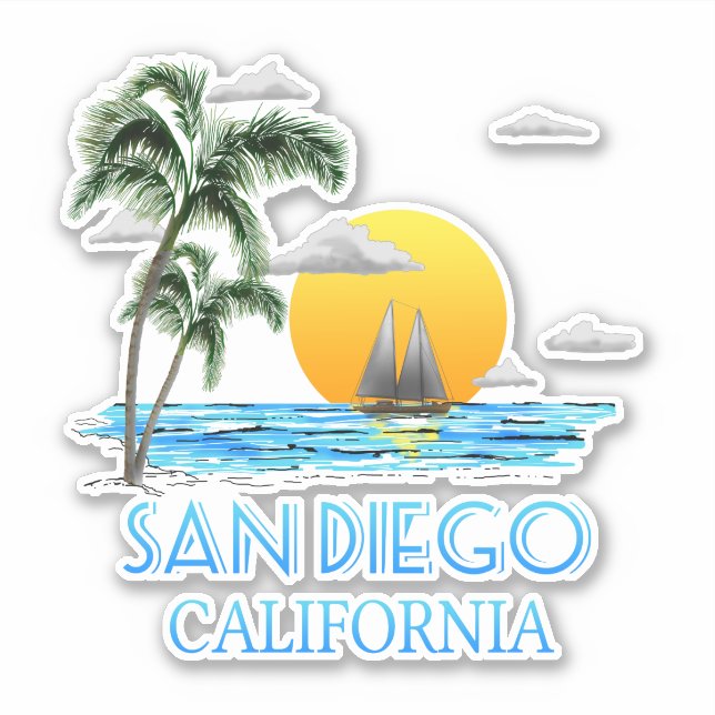 Sticker San Diego California (Devant)