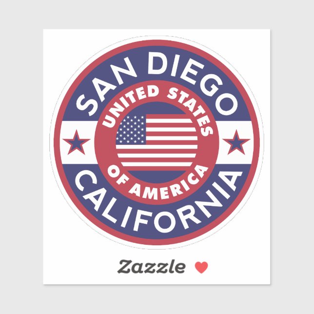 Sticker SAN DIEGO, Californie (Feuille)