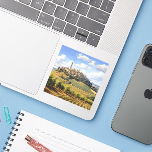 Sticker San Gimignano, Toscane - Italie