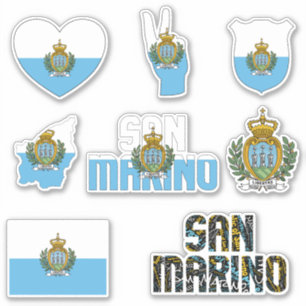 Sticker San Marino Extraordinaire Forme les symboles natio