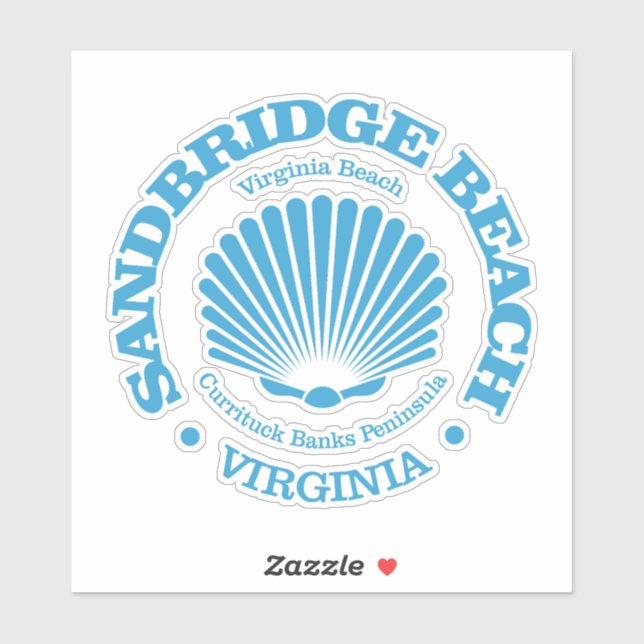Sticker Sandbridge Beach (coquillage) (Feuille)