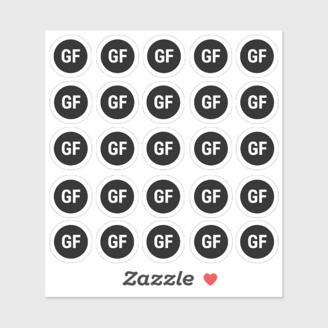 Sticker sans gluten au choix du repas (Feuille)