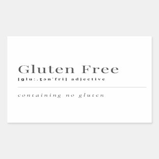Sticker sans gluten Étiquettes - Définition de glu