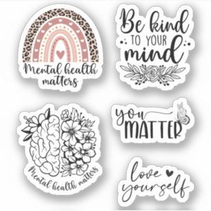 Sticker Santé mentale, Inspiration, Pack Santé mentale