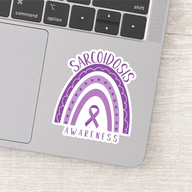 Sticker Sarcoïdose Violet arc-en-ciel Sensibilisation au r (Détail)