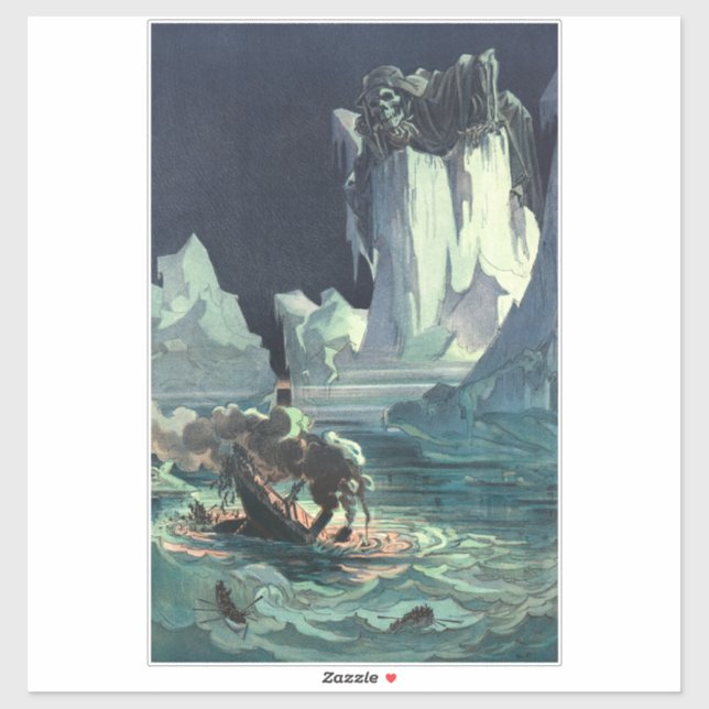 Sticker Sargasso Sea Grim Reaper & Sinking du Titanic (Feuille)