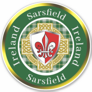 Sticker Sarsfield Bouclier irlandais/Croix celtique person