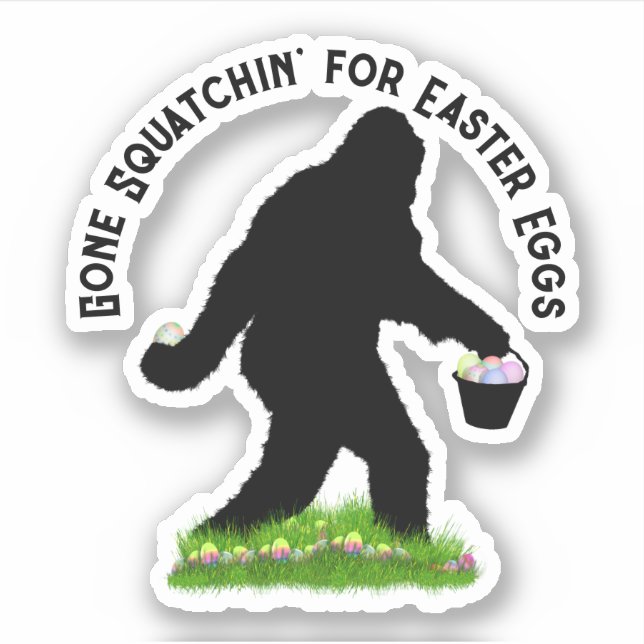 Sticker Sasquatch de Pâques  (Devant)