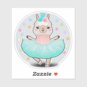 Sticker Sassy Llamarina Llama Ballerina