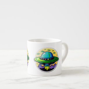 Sticker Saucer Art Espresso Mug