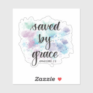 Sticker Sauvé par grâce   arrière - plan aquarelle