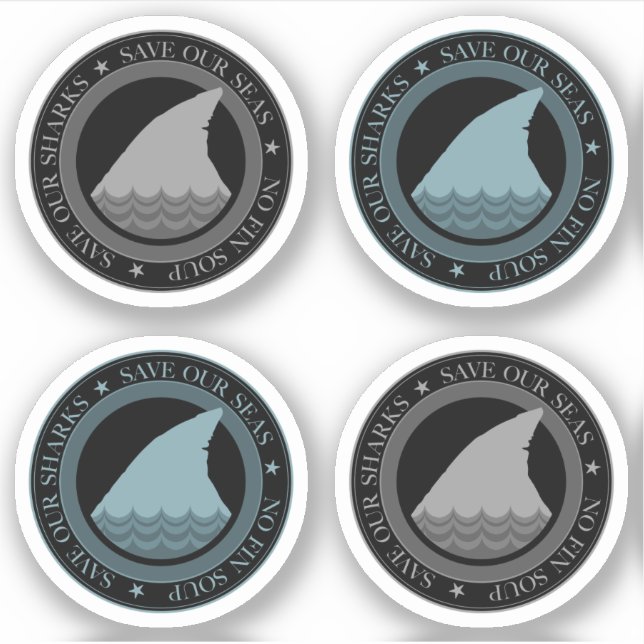 Sticker sauver notre pack requins 4 (Devant)
