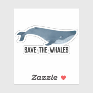 Sticker Sauvez les baleines