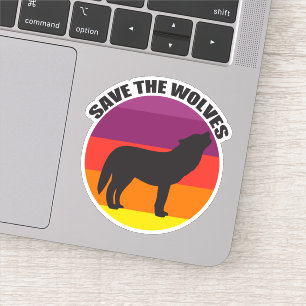 Sticker Sauvez les loups