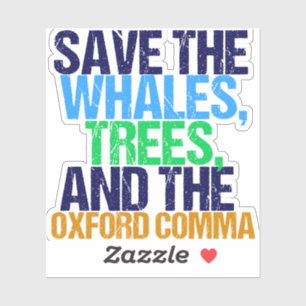 Sticker Sauvez l'Humour Oxford Comma