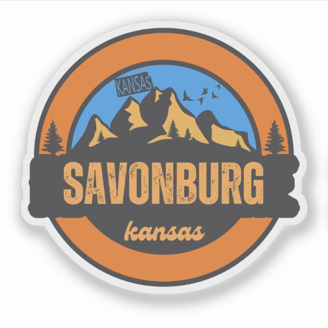 Sticker Savonburg, Kansas (Devant)