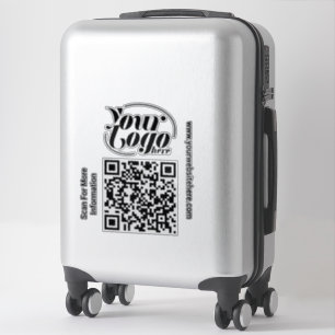 Sticker Scanner de code QR Texte personnalisé Entreprise P