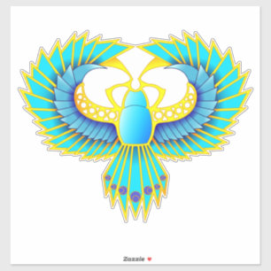 Sticker Scarab bleu