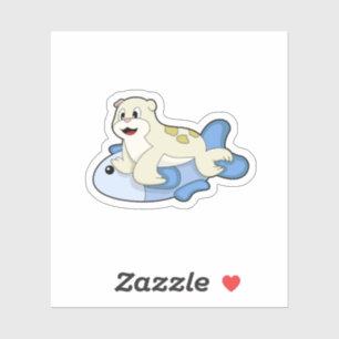 Sticker Sceau avec poisson