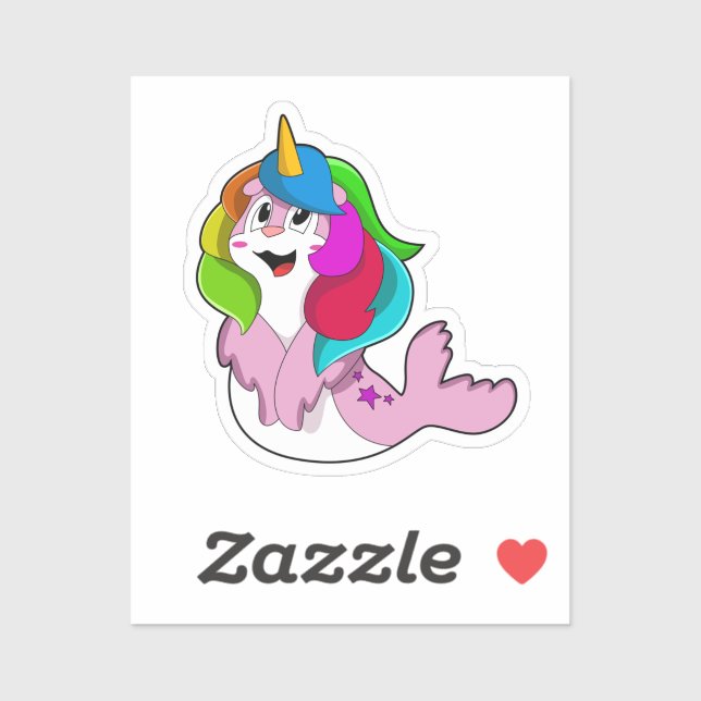 Sticker Sceau comme licorne (Feuille)