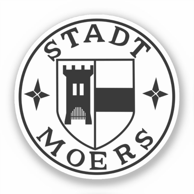 Sticker Sceau de la ville de Moers, Allemagne (Recto)